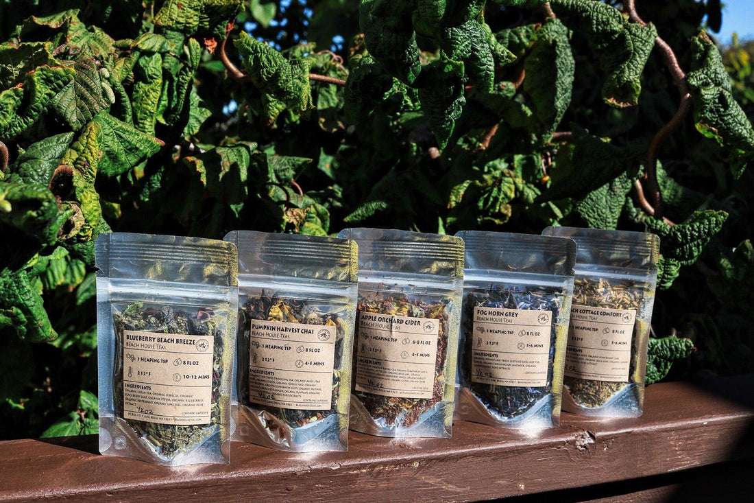 Pick five 1/2 oz artisan loose leaf teas - Beach House Teas
