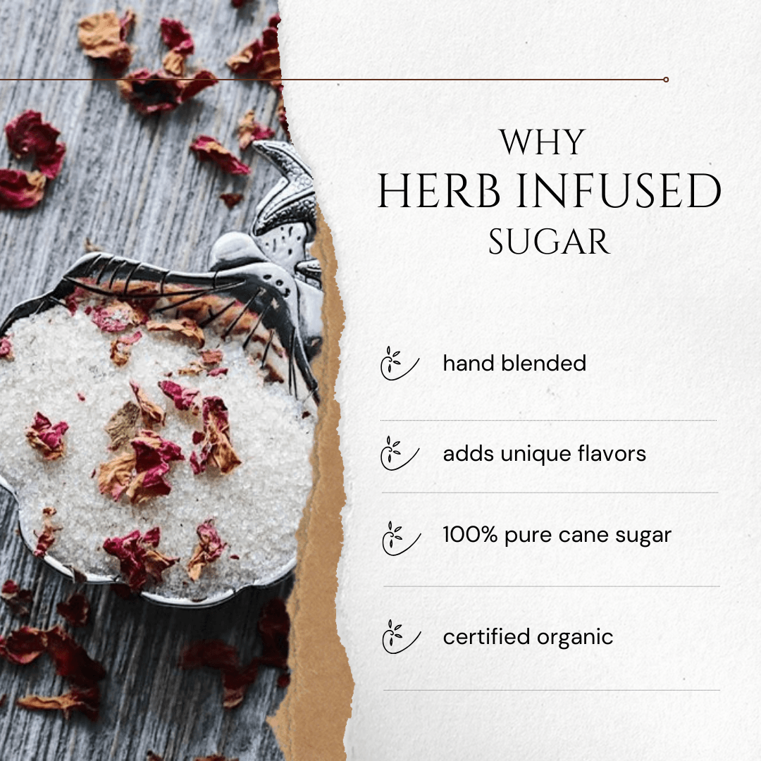 Rosemary Sage infused artisan culinary sugar - Beach House Teas