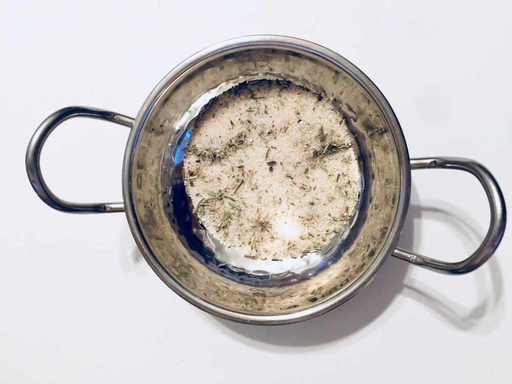 Rosemary Sage infused artisan culinary sugar - Beach House Teas