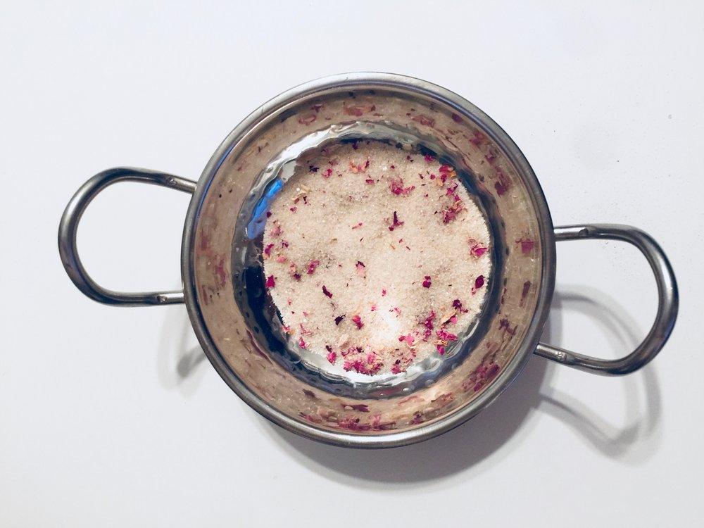 Rose Petal infused artisan culinary sugar - Beach House Teas