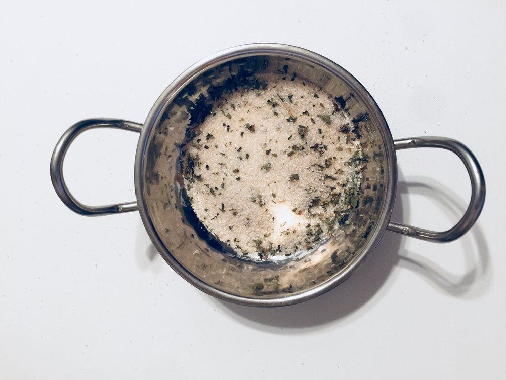 Pacific Northwest Mint infused artisan culinary sugar - Beach House Teas