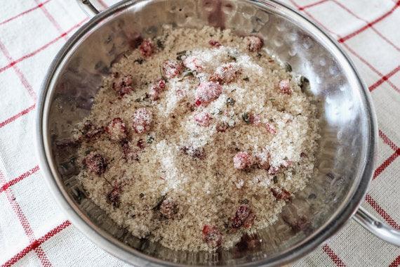 Cranberry Sage infused artisan culinary sugar - Beach House Teas