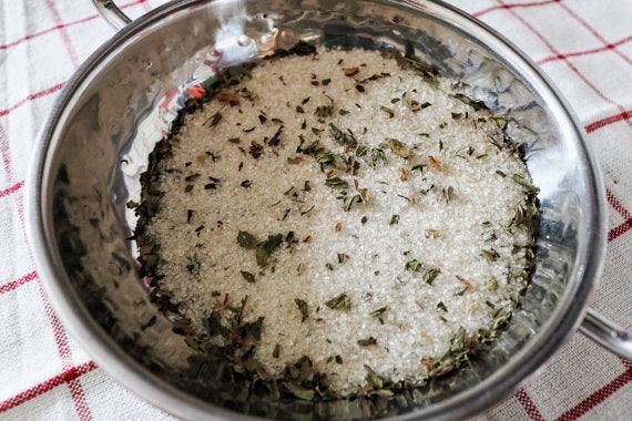 Pacific Northwest Mint infused artisan culinary sugar - Beach House Teas