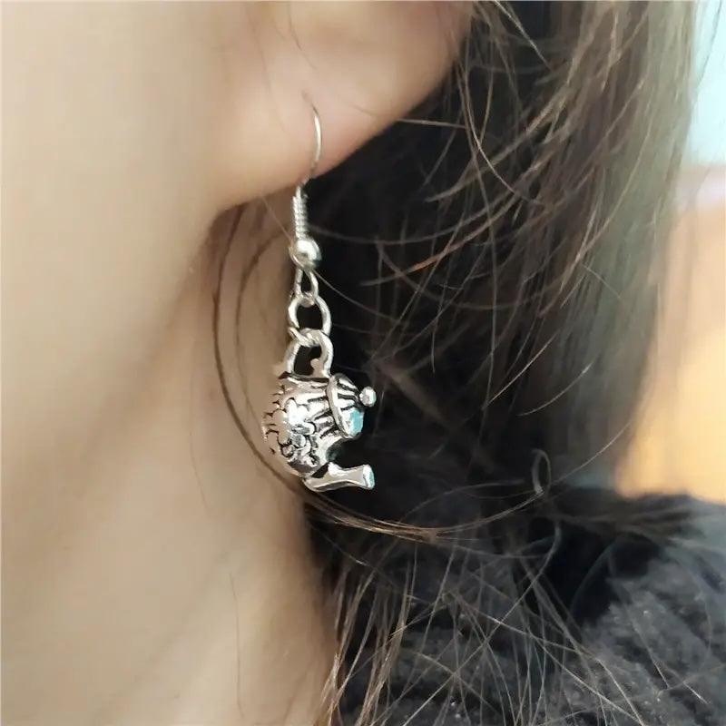 Retro Kettle Tea Cup Earrings - Beach House Teas