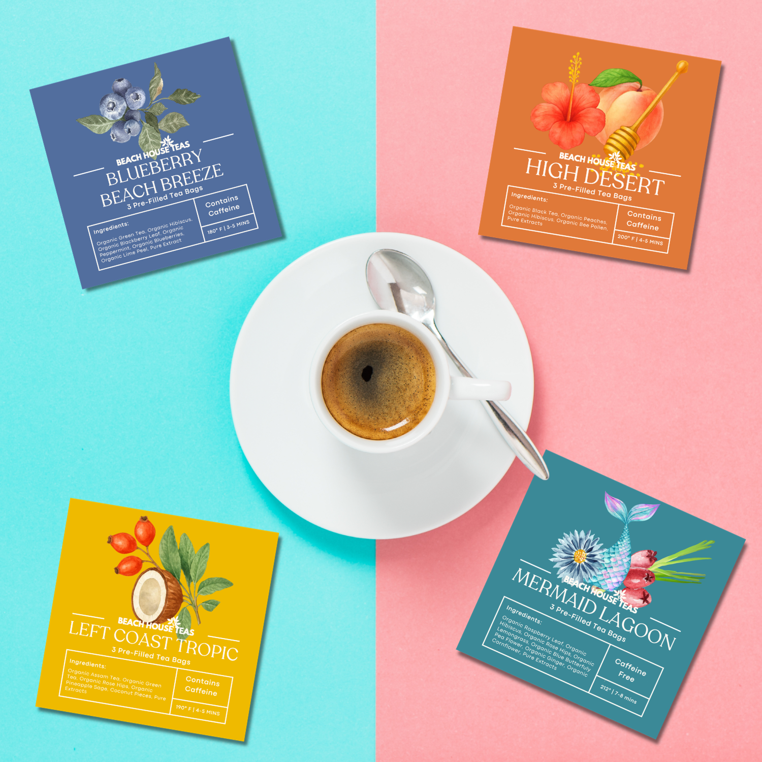 3-Pack Pre-Filled Tea Bags | Grab & Go Premium Loose Leaf Tea