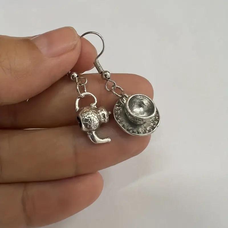Retro Kettle Tea Cup Earrings - Beach House Teas