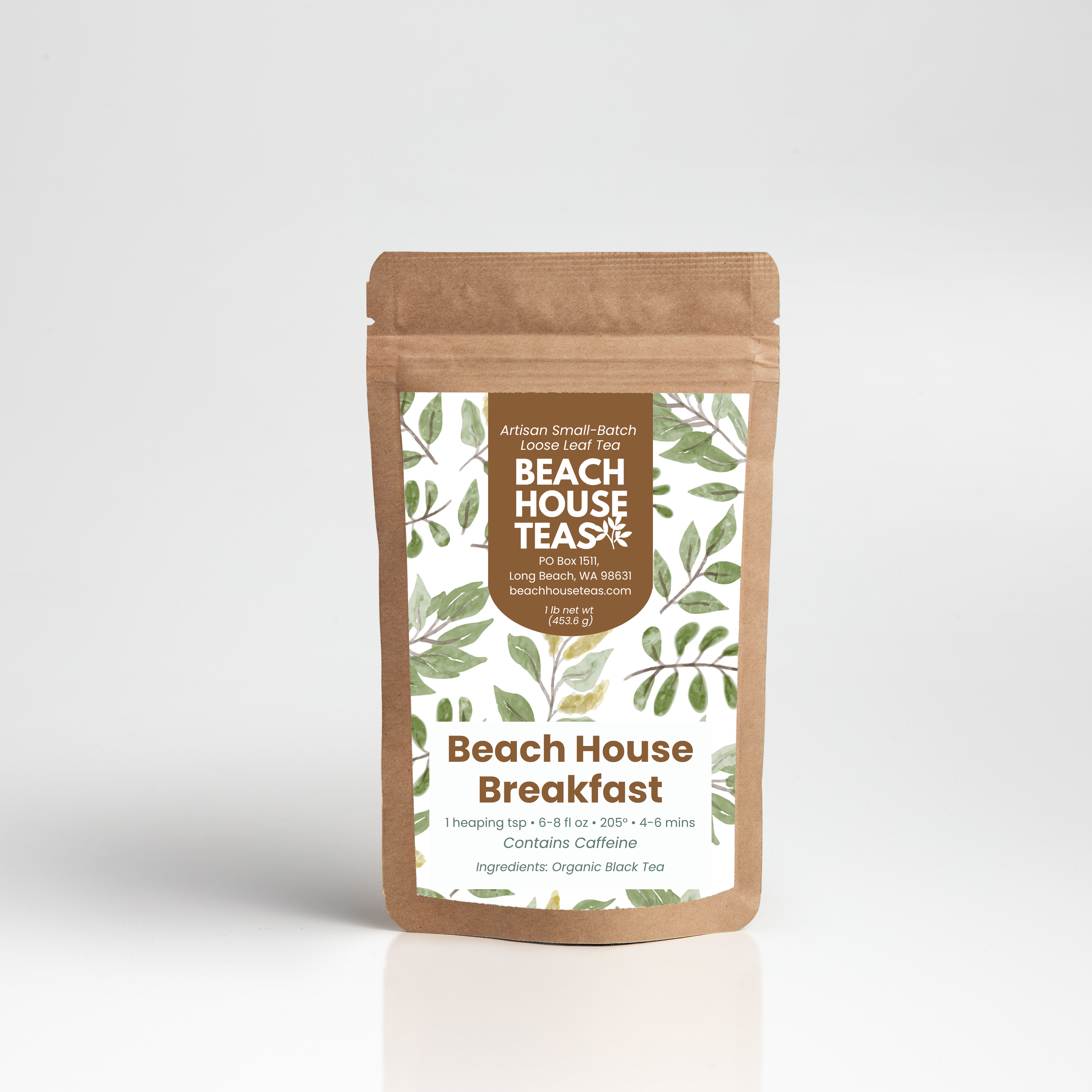 Beach House Teas package on a white background