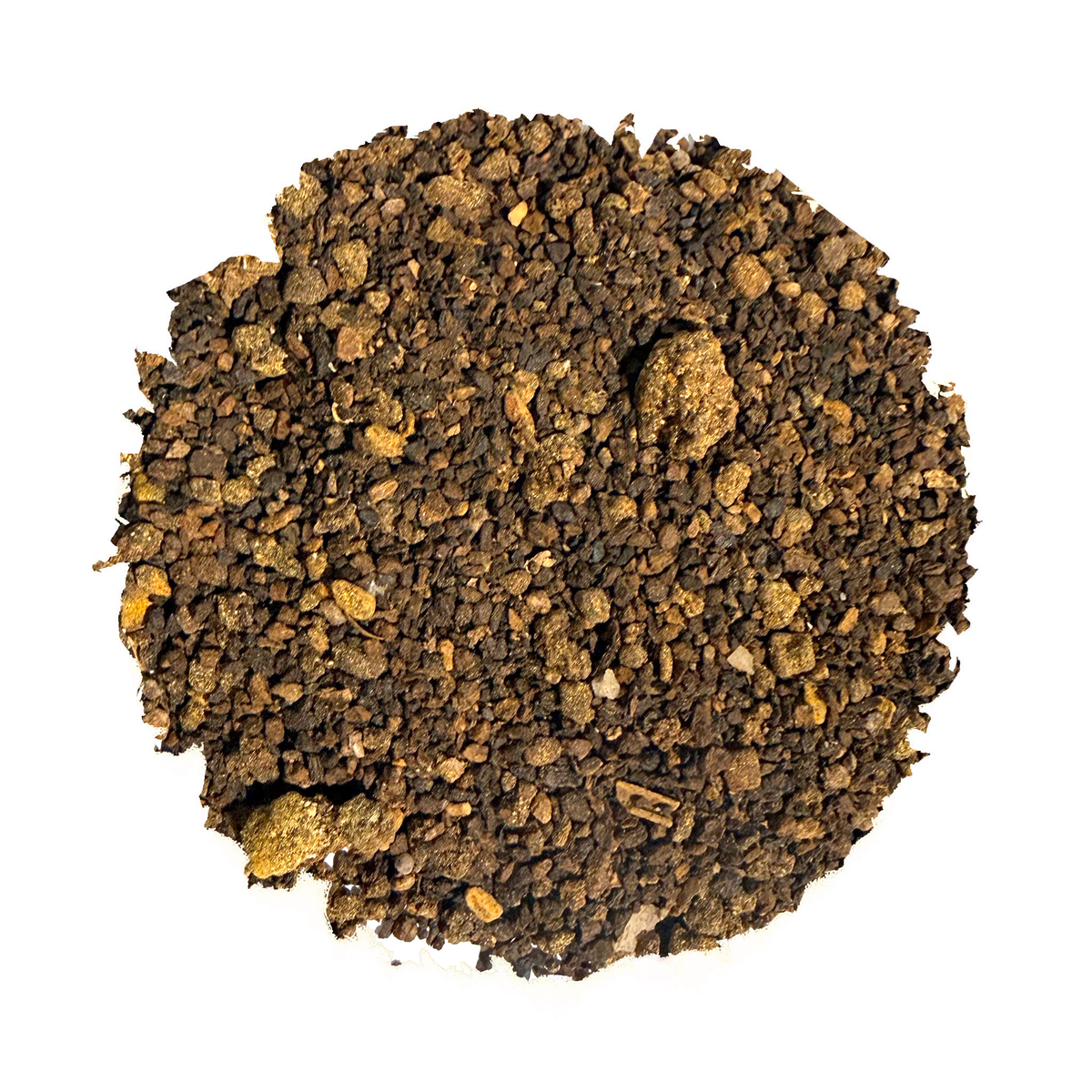 Beach House Teas Captain’s Cup herbal coffee blend shown loose on a white background