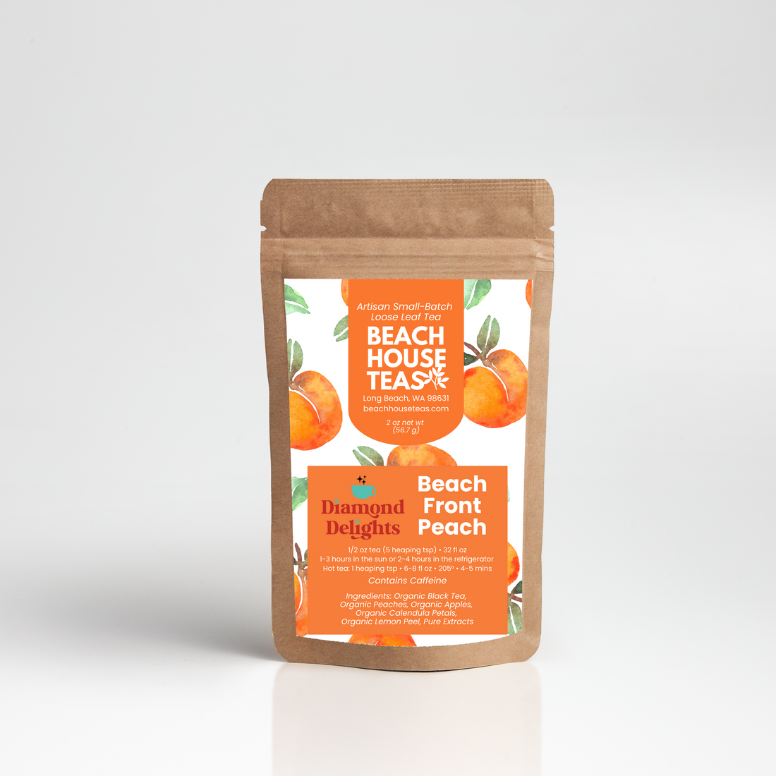 Diamond Deslights Espresso's Beach Front Peach Iced Blend - Beach House Teas