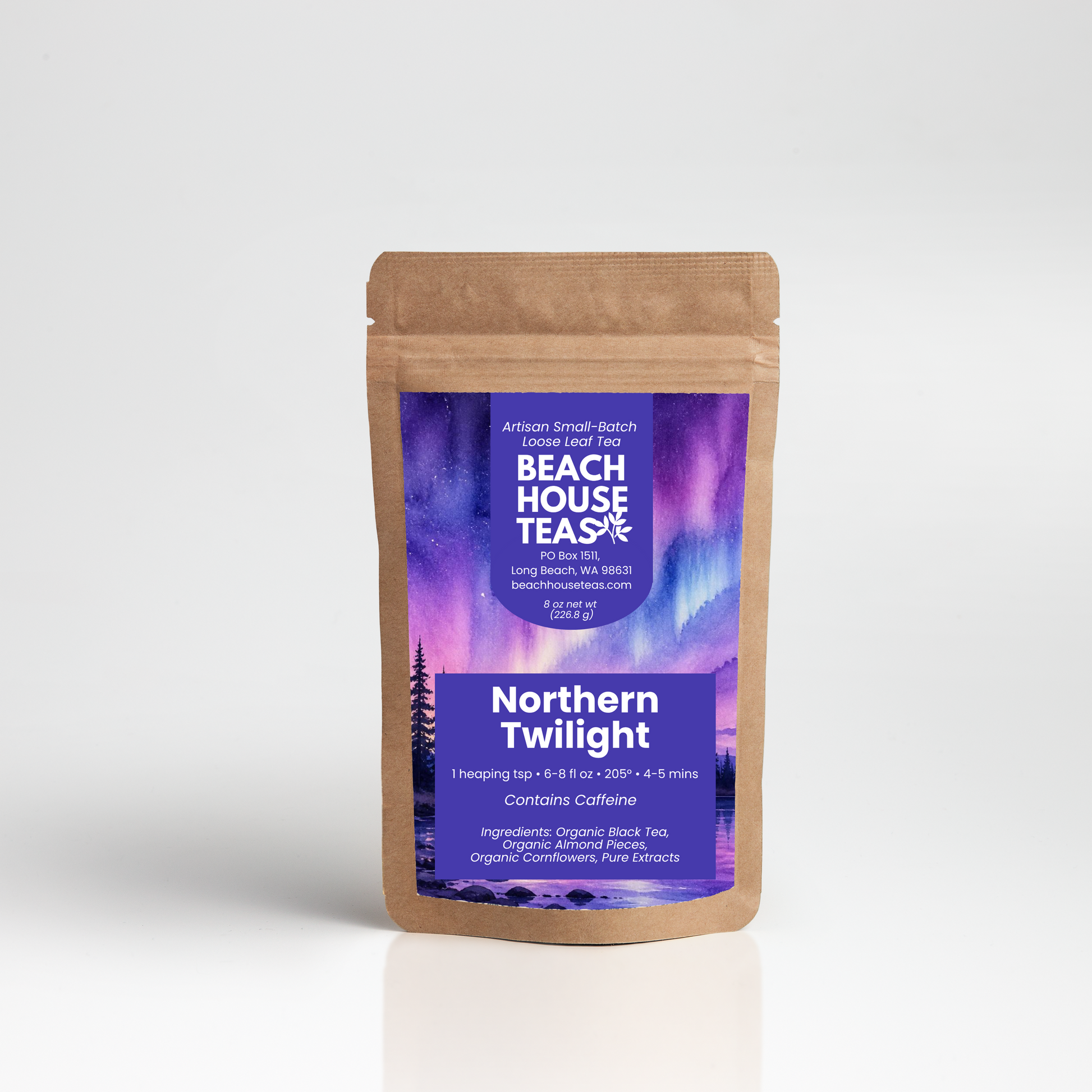 Northwest Twilight label on pouch with White background