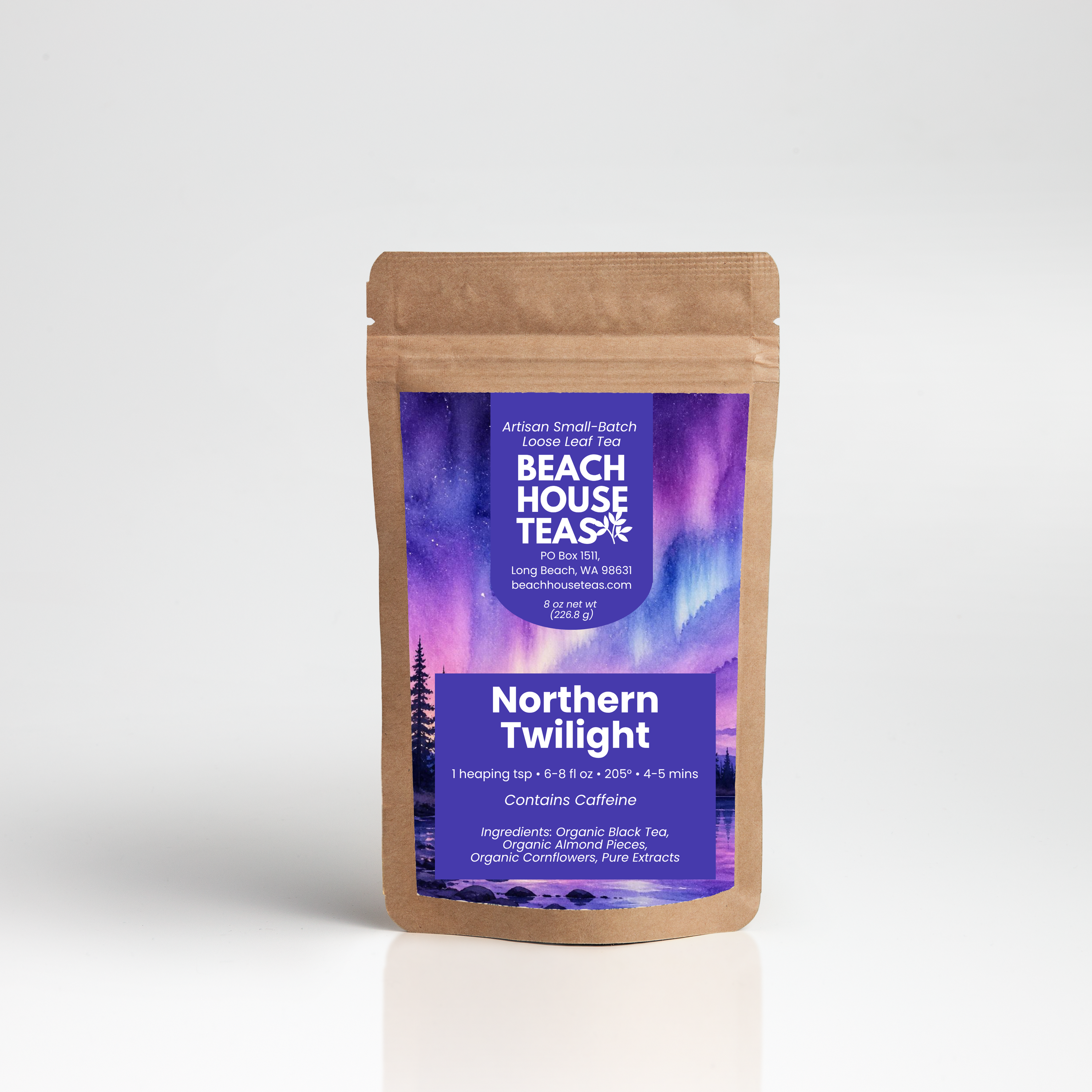 Northwest Twilight label on pouch with White background