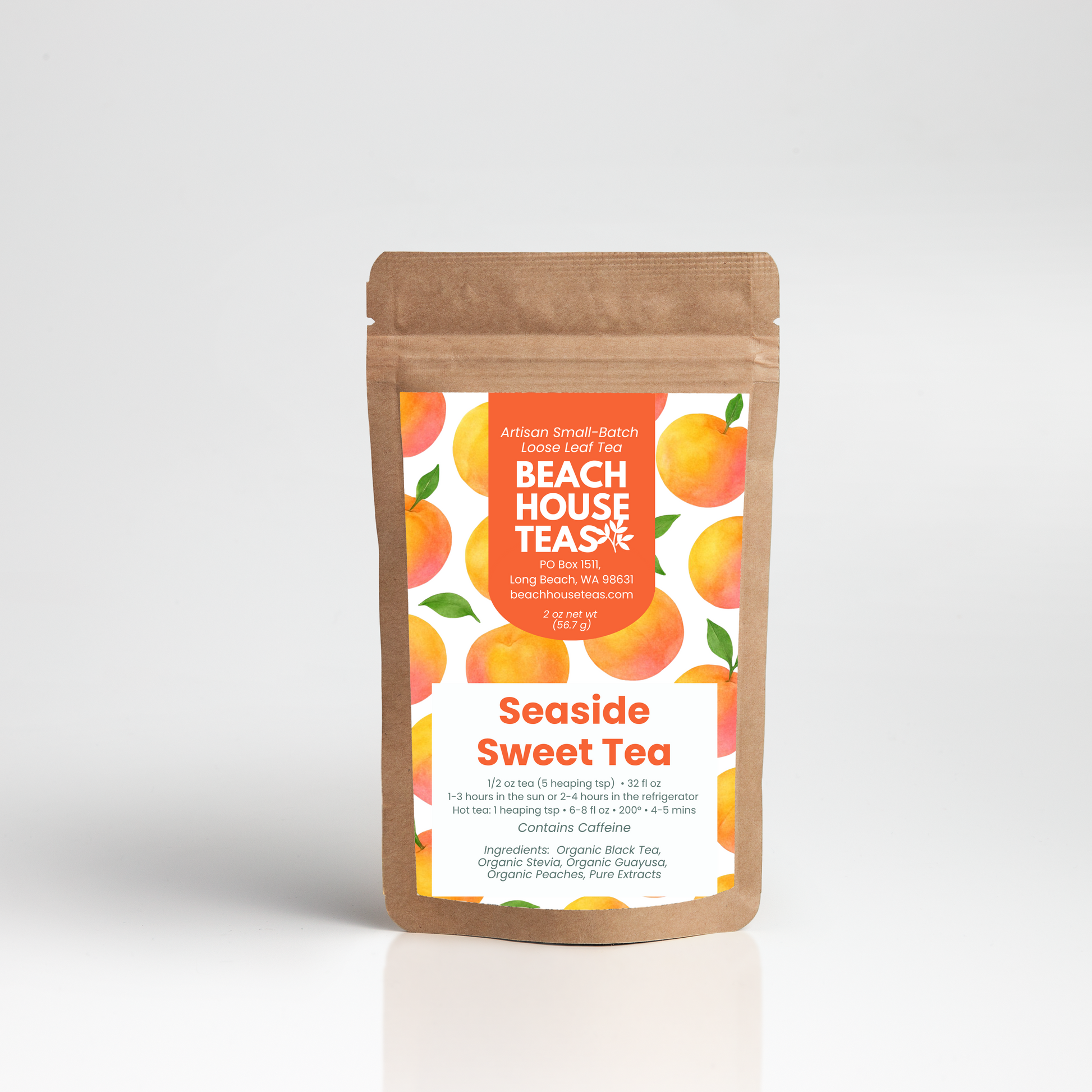 Beach House Teas Seaside Sweet Tea package on a white background