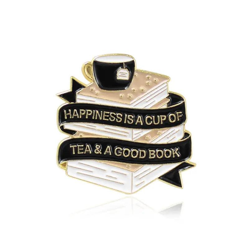 Happiness is a cup of tea brooch - Beach House Teas