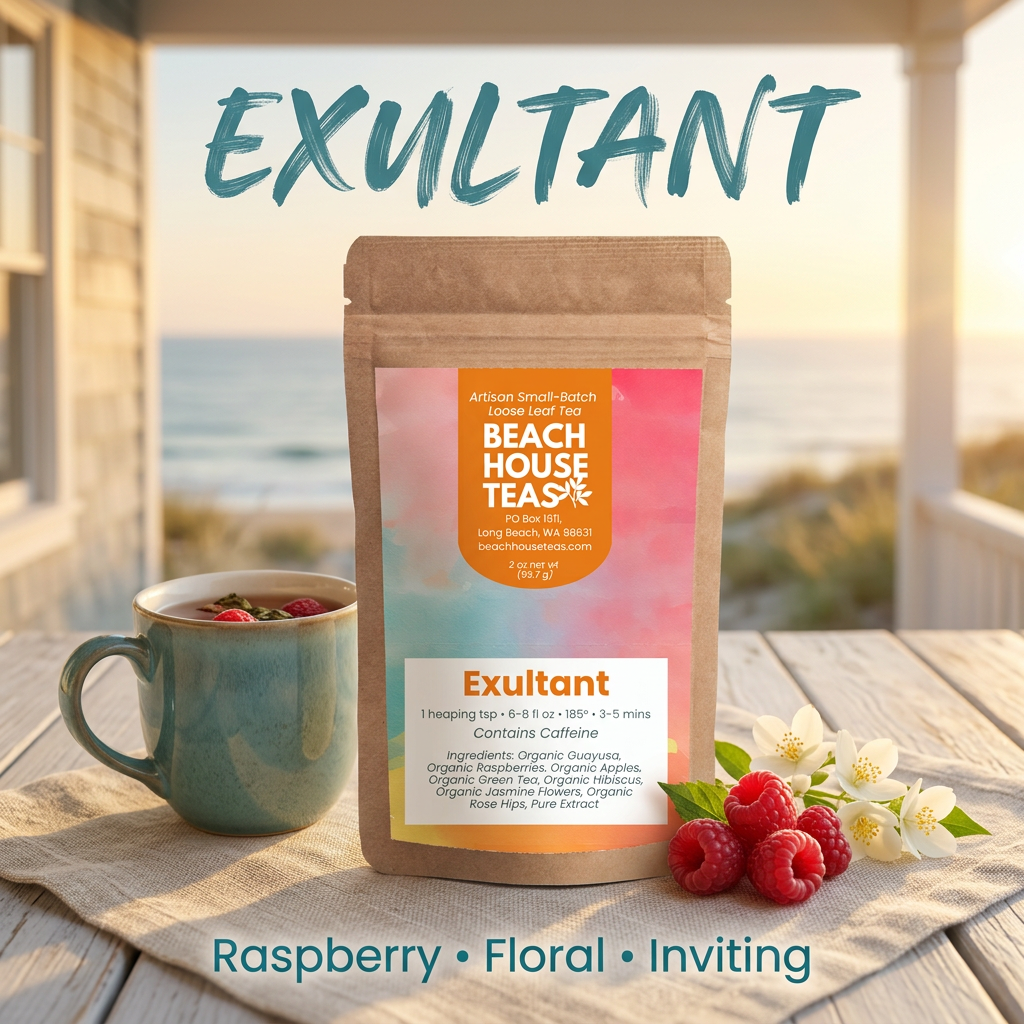 Exultant guayusa and green tea blend hero slide.
