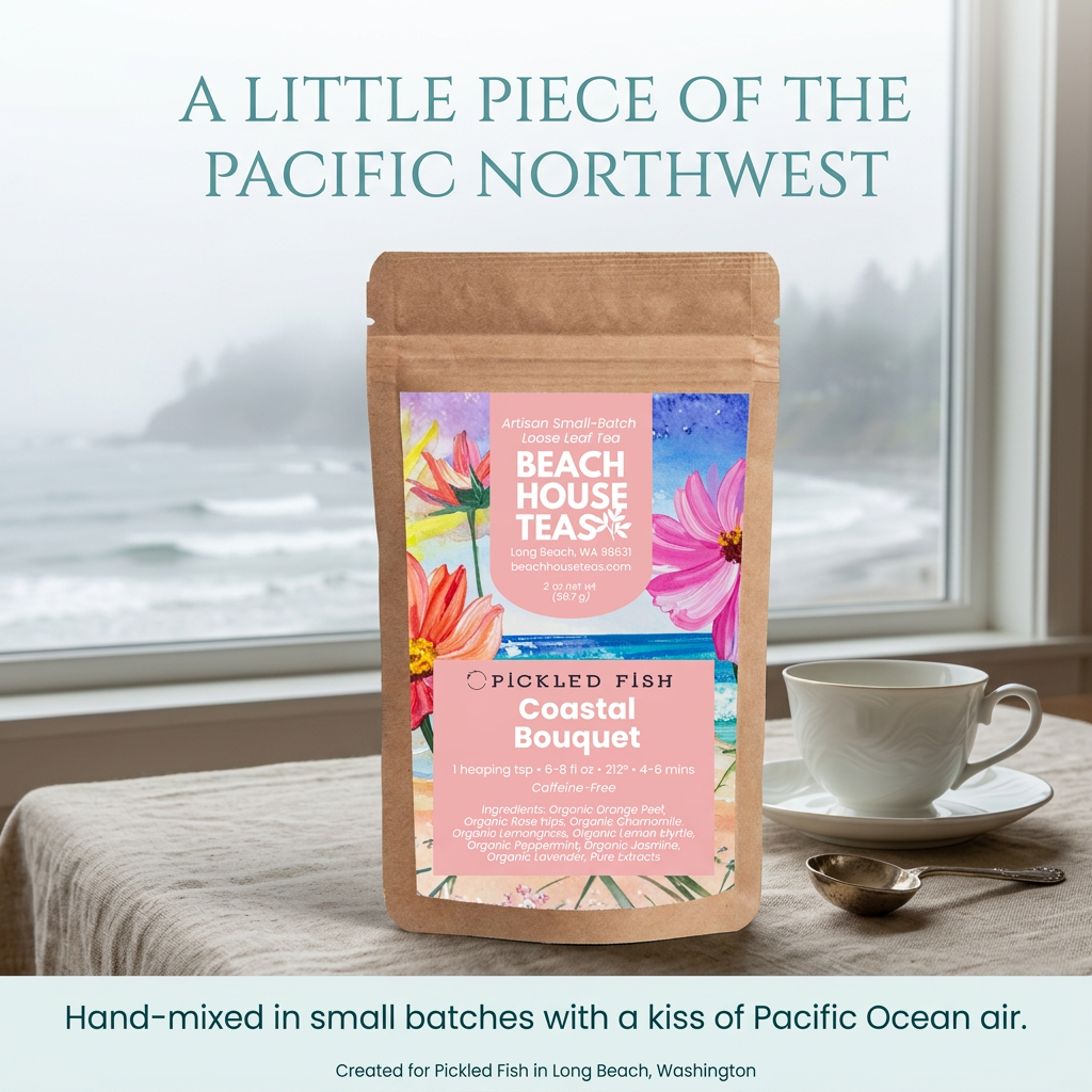 Coastal Bouquet Pacific Northwest coastal brand slide.