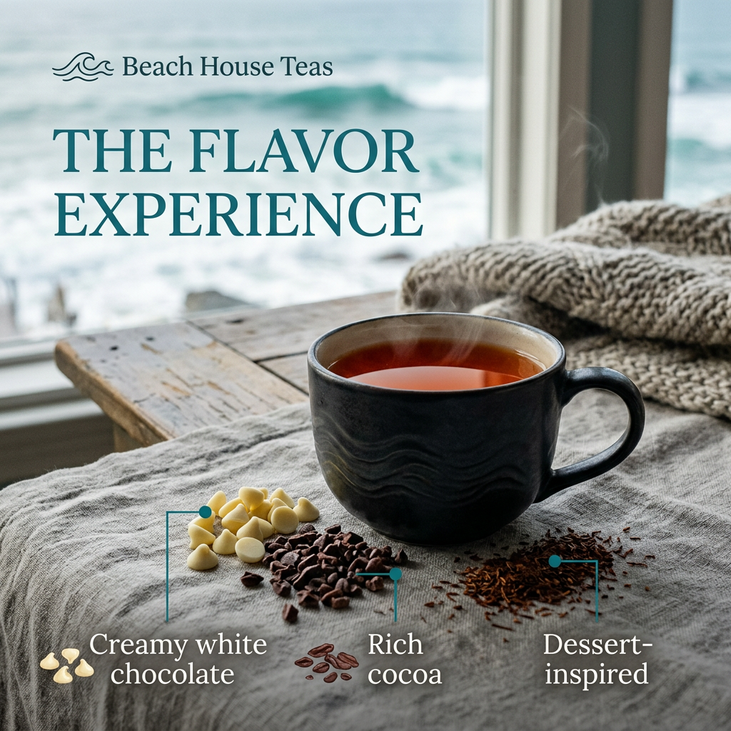 Arctic Surf flavor slide highlighting creamy white chocolate and rich cocoa.