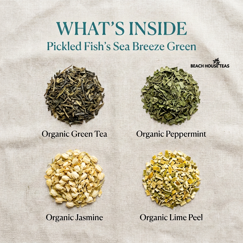 Sea Breeze Green ingredients with logo