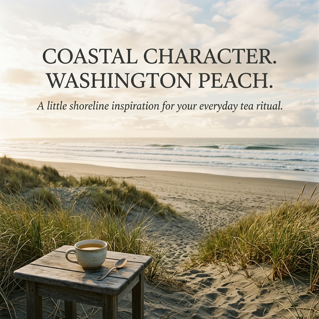 Peninsula High Tide coastal inspiration: sandy shoreline, grassy dunes and a quiet cup of tea.