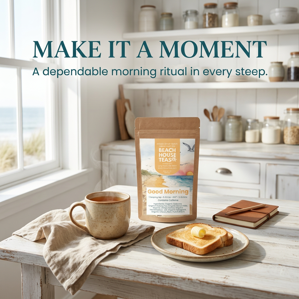 Good Morning breakfast tea ritual lifestyle slide.