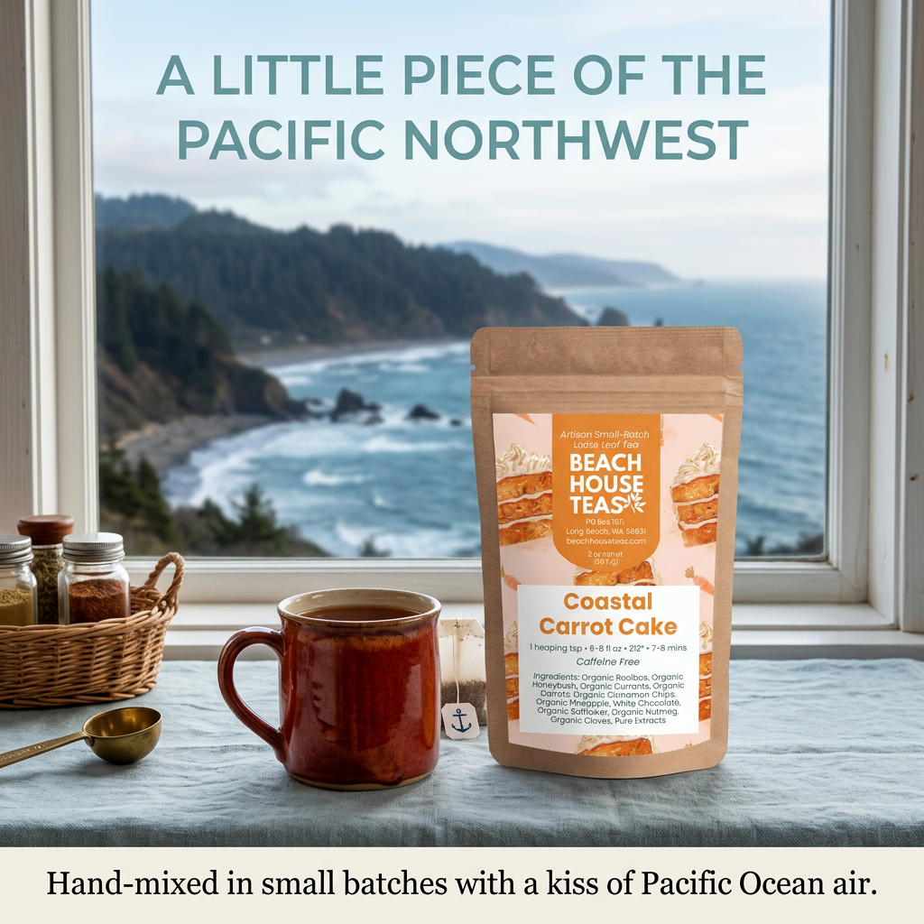 Coastal Carrot Cake Pacific Northwest coastal bakery brand slide.