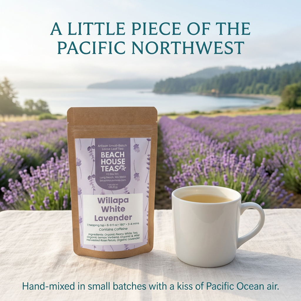 Willapa White Lavender Pacific Northwest lavender garden brand slide.