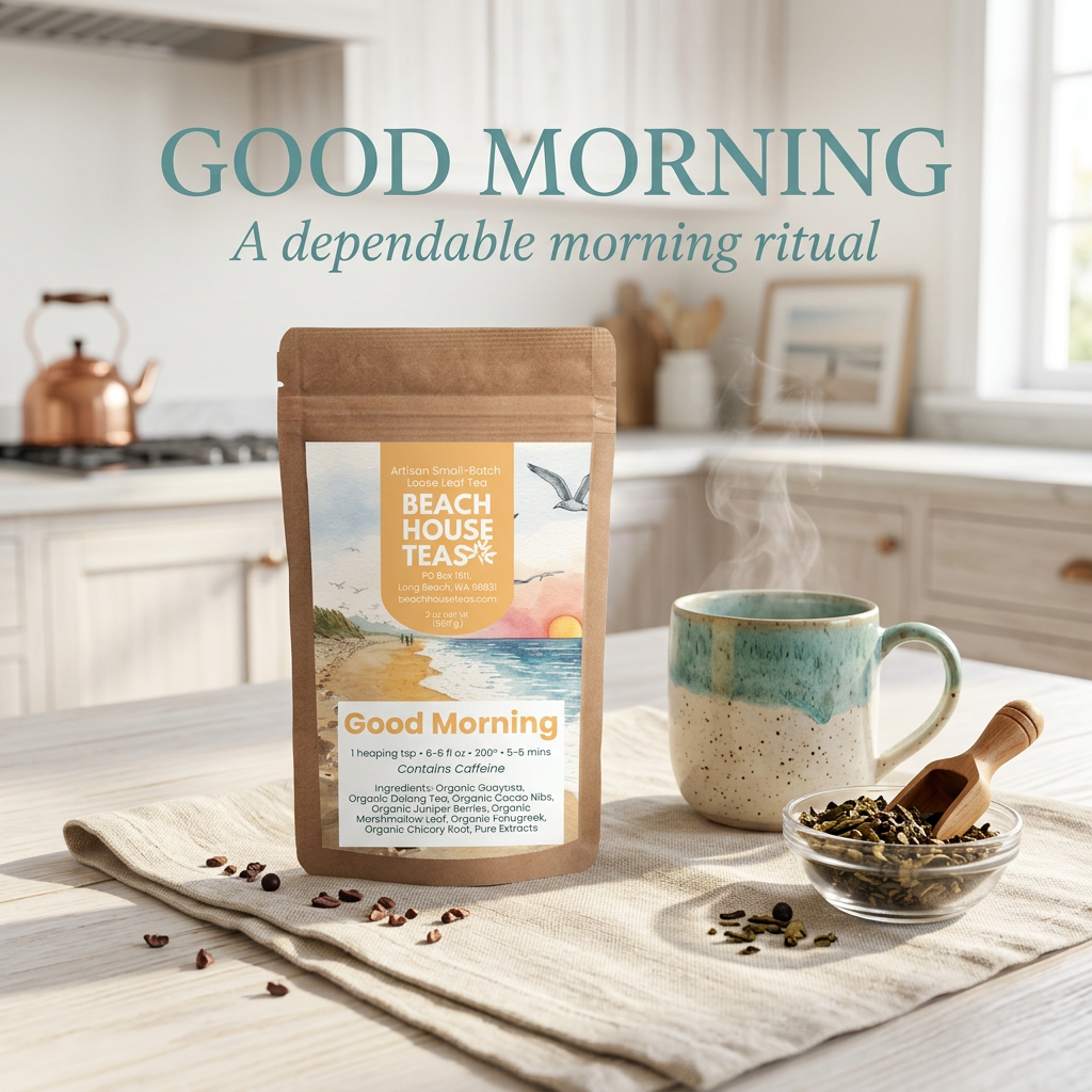 Good Morning guayusa and oolong blend hero slide.
