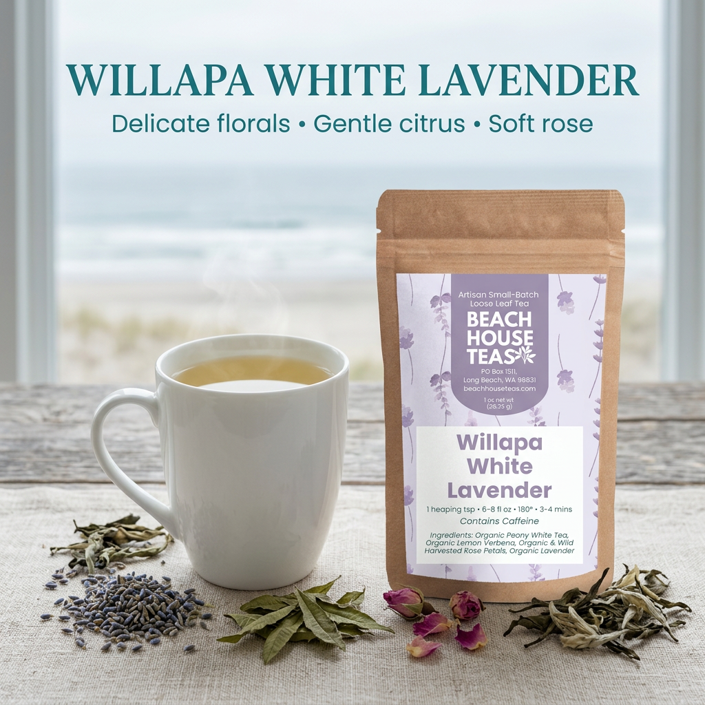 Willapa White Lavender floral white tea hero slide.