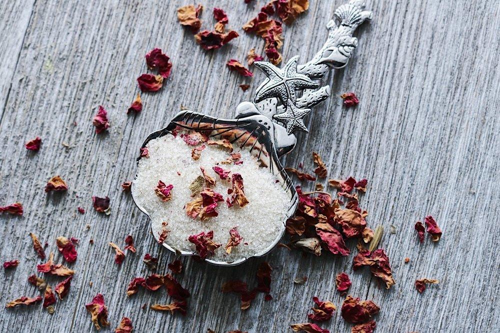 Rose Petal infused artisan culinary sugar - Beach House Teas