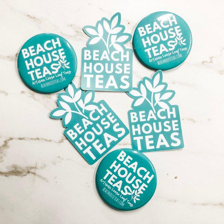 Beach House Teas Stickers & Buttons - Beach House Teas