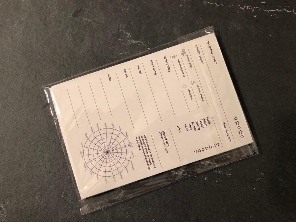 Tea Tasting Note Cards - Beach House Teas