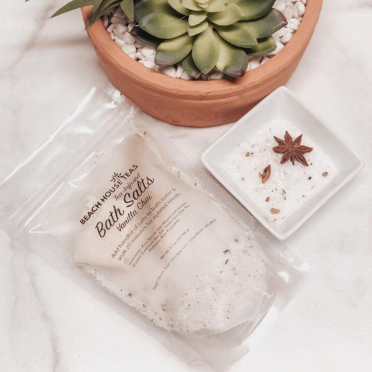 Vanilla Chai Tea-Infused Bath Salts - Beach House Teas
